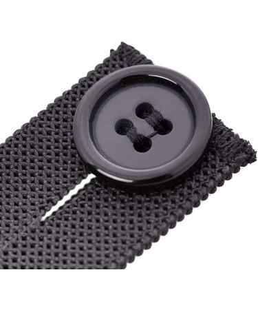 COEAYO 4PCS Elastic Waistband Extenders - Adjustable Button Extenders for Jeans | Black Waistband Expanders for Men and Women - Buy Online on SooperMarket.com