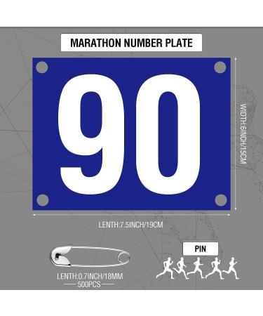 JenPen Running Bib Numbers with Safety Pins for Marathon Sports Competitor Numbers Paper Tags Waterproof Running Track and Field Competitor Numbers 6 x 7.5 Inch 100 1-100 Number - Buy Online on SooperMarket.com