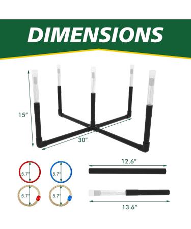 OUTTOY Glow in The Dark LED Ring Toss Game Set for Outdoor Yard, Lawn, Camping, and Beach Fun Ideal for Adults and Families - Buy Online on SooperMarket.com