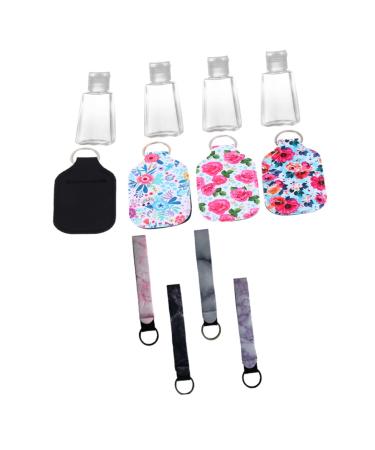 minkissy 4 Sets Keychain Bottle Cover Key Fob Key Holder Keyring Lipstick Neoprene