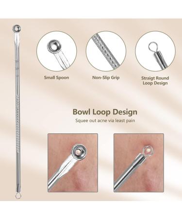 Layhou 5PCS Stainless steel Acne Removal Kit Blackhead Remover Facial Pimple Comedone Needle - Buy Online on SooperMarket.com