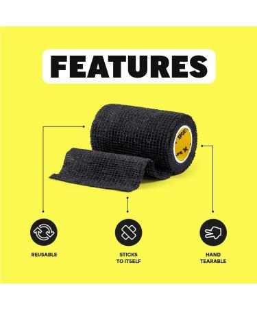24 Rolls SPORTTAPE Self-Adhesive Football Sock Tape | 7.5cm x 4.5m - Red | Cohesive Bandage - Pet & Vet Wrap for Dogs & Horses | Compression Bandage Shin Pad Tape Football Ankle Red 7.5x450 cm (Pack of 24) - Buy Online on SooperMarket.com