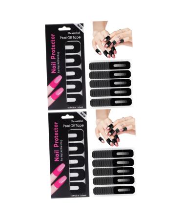 FRCOLOR 200 Sheets Nail Polish Patch Protective case Sticker Nail Protector tearable Nail Tape Edge Sticker Protective Agent Protector Tool Protective Oil Care 3.00X2.50X0.10CMx2pcs As Shownx2pcs