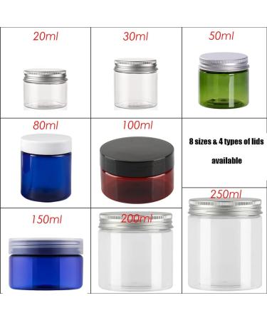 Buy Tianzd 12-Piece Small 250ml Transparent Plastic Cream Cans with White Lids - Perfect for Cosmetics & Creams - Includes 6 Spatulas - International Shipping Available - Buy Online on SooperMarket.com