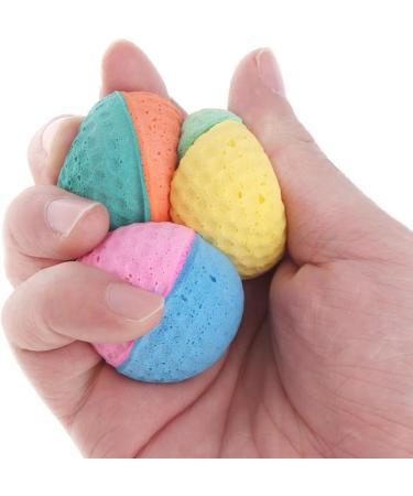 AXSWER 10 Pcs Cat Balls Soft Foam Elastic Latex Chew Ball Toy for Puppy Kitten Dogs Colorful Pet Toy - Buy Online on SooperMarket.com