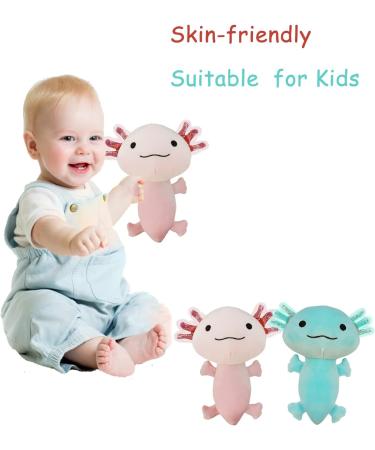 YILITI Axolotl Stuffed Animal Toy 9.8 Inch - Cute Soft Plush Doll for Boys and Girls (Blue) - Perfect Birthday Gift - Buy Online on SooperMarket.com
