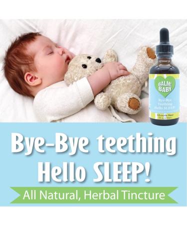 BALM! Baby Bye-Bye Teething Hello Sleep Tincture | Natural & Organic Relief for Baby | Soothes Inflamed Gums & Pain, Promotes Sleep | 4 Oz Glass Bottle (Apple Cider Vinegar) - Buy Online on SooperMarket.com