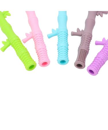 Colorful Baby Teething Tubes & Toys | Food Grade Silicone | Massage Gums | Includes Baby Brush - Buy Online on SooperMarket.com