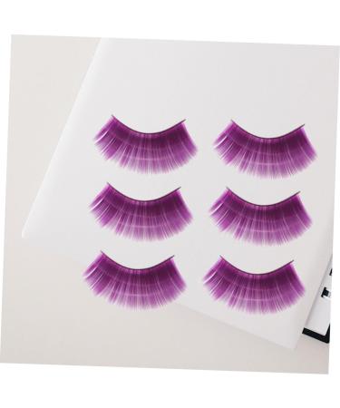 ABOOFAN 6 Pairs Halloween Eyelashes for Women Halloween Makeup Eyelashes False Eyelashes Natural Look Tinsel Eyelashes Shining False Lashes Lash Extension Kit Extend Purple 3d Slender - Buy Online on SooperMarket.com