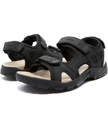 Outpro Women's Hiking Sandals - Comfortable Waterproof Sports Sandals with Foot Vault Support - Size 38 EU - Pure Black - Buy Online on SooperMarket.com