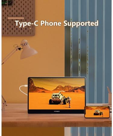 INNOCN Portable Monitor 15.6" OLED 1080P FHD USB C Laptop Monitor HDMI Computer Display HDR Gaming Monitor w/Detachable Stand & Speakers - 15A1F - Buy Online on SooperMarket.com