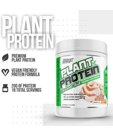 Nutrex Natural Plant Protein Vanilla Caramel 1.2 lb - Vegan Protein Powder for Muscle Growth & Recovery - Buy Online on SooperMarket.com