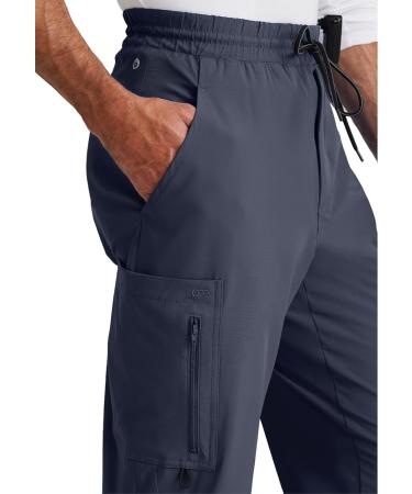 BARCO One Vortex Men's Scrub Jogger - Elastic Waist Eco-Friendly 4-Way Stretch Pant - Steel - Size Medium - Buy Online on SooperMarket.com