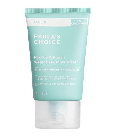 Paula's Choice CALM Rescue & Repair Moisturizer for Sensitive Oily + Combination Skin Soothes Redness Suitable for Rosacea-Prone & Eczema-Prone Skin Fragrance-Free & Paraben-Free 2 Fl Oz