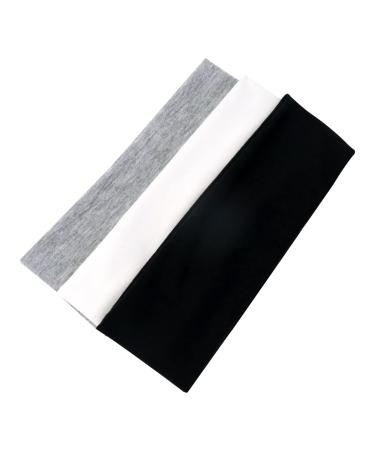 Sularpek Headband 3Pack Unisex Headbands for Women s Hair 7.5cm Stretchy Fabric Headband Breathable Hair Band for Sweat-Wicking Stretchy Head Band for Doing Workout Yoga Makeup Running