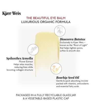Kjaer Weis Organic Eye Balm: Hydrating Cream for Dark Circles, Puffiness, and Wrinkles - Buy Online on SooperMarket.com