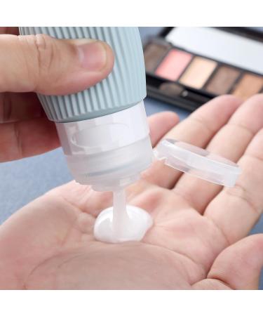Gemice Silicone Travel Bottles Set - 60ml Leak-Proof Cosmetic Containers (4 Pack) for TSA Approved Travel - BPA-Free & FDA Approved - Gray - Buy Online on SooperMarket.com