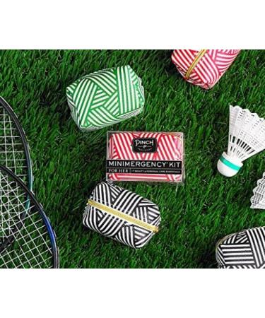 Pinch Provisions Criss Cross Green Minimergency Kit | 17 Travel-Sized Beauty Essentials for Purses | Perfect Gift for Holidays & Birthdays - Buy Online on SooperMarket.com