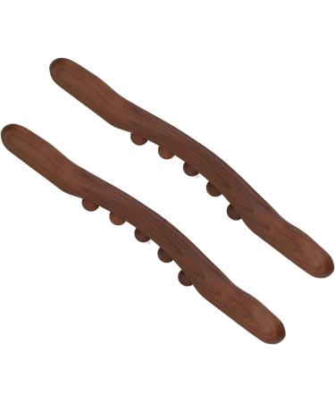 2pcs Wooden Gua Sha Stick Set - Massage Points for Home Relaxation | Natural Wooden Scraping Stick - Buy Online on SooperMarket.com