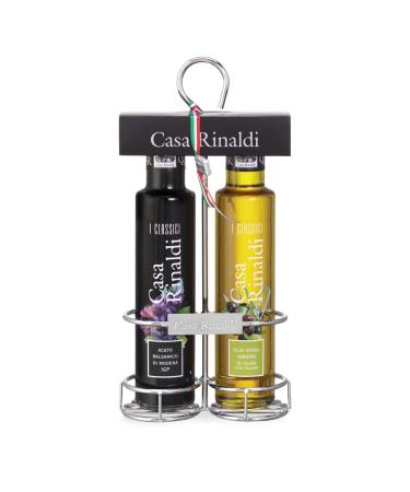 Gift Set Balsamic Vinegar of Modena IGP (250ml) - Extra Virgin Olive Oil 100% Italian (250ml)