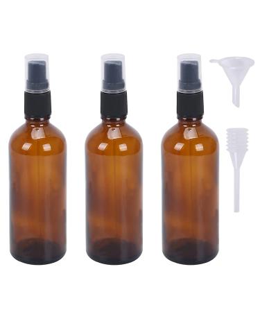 Ouyanka 3 pieces 100ml spray bottle glass spray bottle Small fine fog spray bottle glass bottles atomizer with pipette and funnel for essential oils perfume liquid