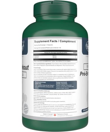 VORST Pre Workout Formula 3 x 180 Vegan Capsules | Nitric Oxide Supplement | Powder Pills | 3 Bottles 540 count (Pack of 1) - Buy Online on SooperMarket.com
