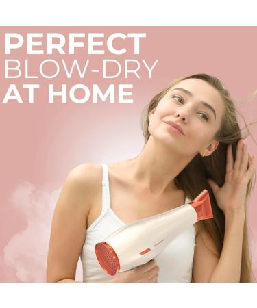 Lily England Lightweight Hair Dryer - Quiet & Powerful with Cold Setting, White & Rose Gold - Buy Online on SooperMarket.com