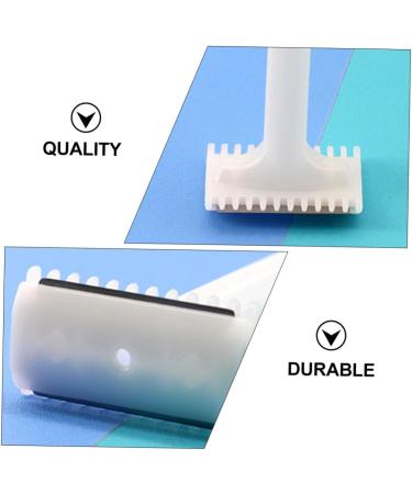 Magiclulu 50-Pack Disposable Skin Knives & Hair Razors - Reusable Straws with Case for Men & Pedicure - Double-Cut Hair Removal Razor (ABS White) - Buy Online on SooperMarket.com