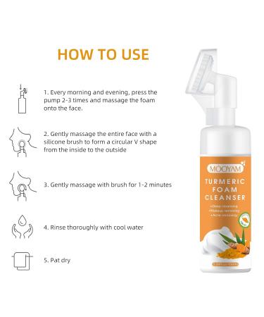 Shop Turmeric Face Wash - Acne Cleanser Kojic Acid Foaming Facial Cleanser for Women | 5.28 FLOZ - Buy Online on SooperMarket.com