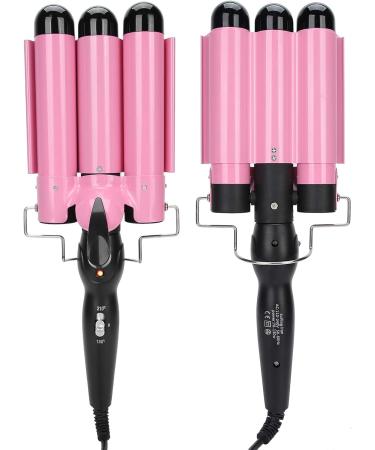 Curling Iron Wand 3 Barrel Curling Iron Wand Adjustable Hair Curler Waver Crimper Hair Styling Tool ( 32mm) Pink 32mm - Buy Online on SooperMarket.com