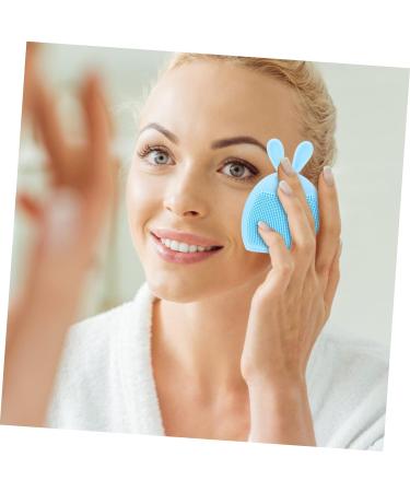 minkissy 20 Pcs Rabbit Ears Facial Brush Face Cleansing Brush Body Massager Lady Facial Cleaning Brush Face Wash Portable Massager Face Massage Brush The Face Pore brush Silica Gel Miss Light Bluex5pcs 7.5x7.5cmx5pcs - Buy Online on SooperMarket.com