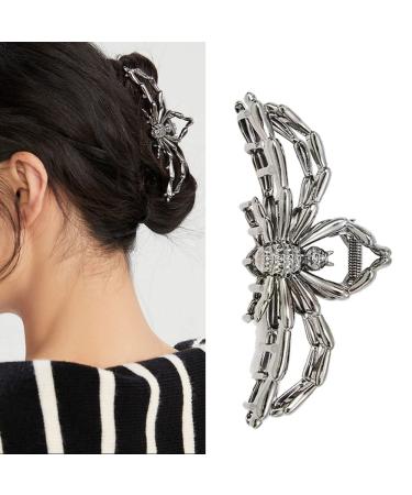 Spider Hair Clips  Claw Clips for Women and Girls  French Black Large Spider Fashion Nonslip Design Claws Clip for Thick Hair Thin Hair Claw Clips  Luxury Hair Accessories for Women Black Spider
