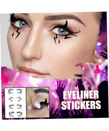 4 Pairs/set Halloween Eyeliner Stickers Eye Shadow Lining Stickers Halloween Eye Shadow Stickers Kit for Women Style2 - Buy Online on SooperMarket.com