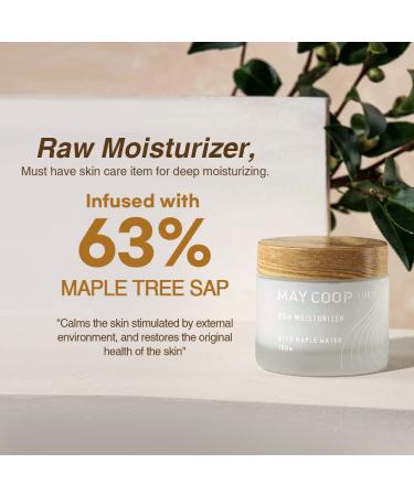 Maycoop Raw Moisturizer Face Cream 80ml - Daily Hydrating Facial Moisturizer for All Skin Types - Anti Aging, Prevents Wrinkles - Vegan & Alcohol-Free - Buy Online on SooperMarket.com