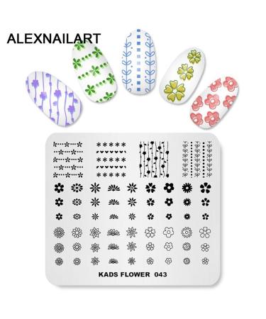 Nail Stamping Plate 4 Set - Butterfly Floral & Ocean Wave Designs for DIY Nail Art - Perfect for Manicure & Decoration - Buy Online on SooperMarket.com
