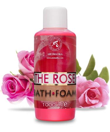 Rose Essential Oil Bath Foam 1000ml - Promotes Good Sleep - Beauty and Body Care - Aromatherapy Spa - Relaxing Bubble Bath - 1L Pack - Buy Online on SooperMarket.com