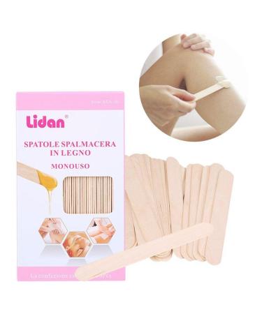 Wax Spatula 50pcs Wooden Wax Spatula Tongue Depressor Disposable Facial Mask Hair Removal Cream Applicator