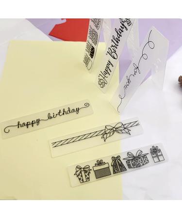 6Pcs Birthday Plastic Embossing Folders - DIY Craft Gift Templates for Happy Birthday, Love You, Cake Mold - Perfect for Paper Card Making, Scrapbooking, and Craft Decoration - Buy Online on SooperMarket.com