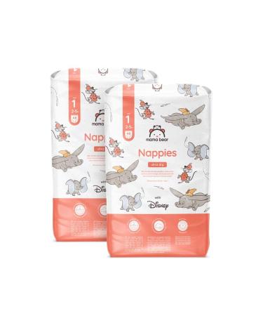 Amazon brand: Mama Bear Disney Ultra Dry diapers size 1 (2-5 kg)-monthly box white 96 pieces (2 packs with 48) size 1 (2-5 kg) monthly box