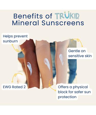 TruKid Sport SPF30 Face Sunscreen - Unscented Natural Reef-Friendly | Travel Size Baby & Kids Sunscreen - Water Resistant Beach Defense for All Ages - Buy Online on SooperMarket.com