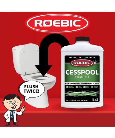 Roebic K-47-Q Cesspool Treatment Prevents Clogging and Buildup Exclusive Biodegradable Bacteria Digests Paper and Destroys Sludge 32 Ounces - Buy Online on SooperMarket.com