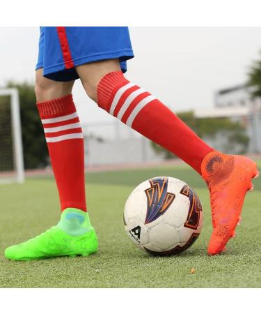 WELRUNG Unisex AG Cleats Training Soccer Shoes - High-Top Non-Slip Long Studs for Youth - Size 6 Women/5 Men - Buy Online on SooperMarket.com