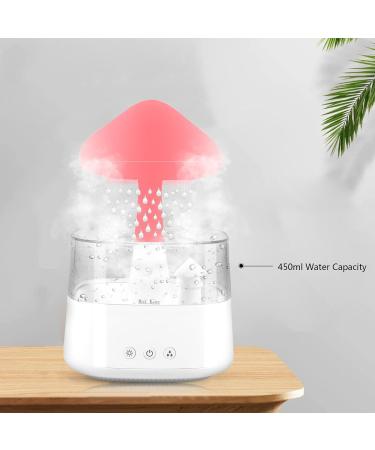 Rain Cloud Humidifier - Colorful Light Aroma Diffuser with 7 Color Changing Lights and Water Drop Sound - White 2 - Buy Online on SooperMarket.com