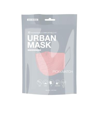 Basic Sense 100% Cotton Washable Reusable Skin Friendly Plain Face Coverings Masks (Dusky Pink)