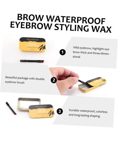 Angoily 2 Pcs Styling Cream Wax and Clear Brow Wax Makeup Wax Stick Earth Tones - Buy Online on SooperMarket.com