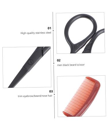 Beavorty 3-Piece Beard Scissors Set for Men - Stainless Steel Trimming Tools with Comb - Men's Grooming Kit - Buy Online on SooperMarket.com