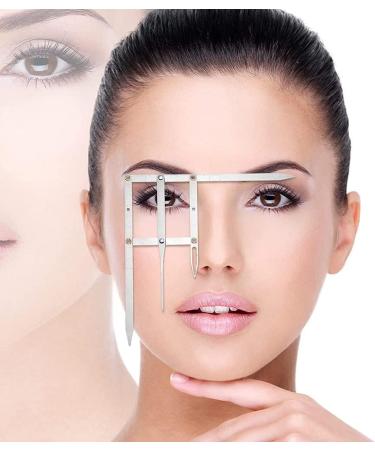 QUR 2Piece Eyebrow Ruler 3-Point Positioning Ruler Brow Caliper Measuring Tool Silver - Buy Online on SooperMarket.com