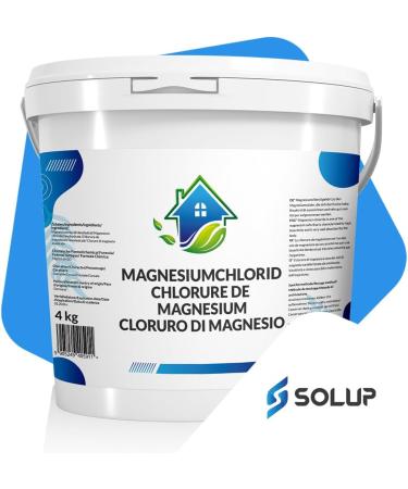 Solup 4 kg Magnesium Chloride Flakes | 100% Natural Magnesium Bathing Salt | Ideal for Magnesium Deficiency Relief - Buy Online on SooperMarket.com