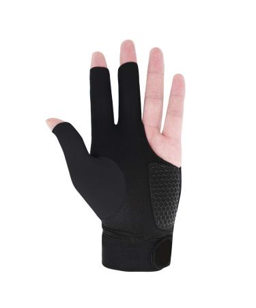 Afindde billiard gloves 1pcs left -wing snooker gloves 3 fingers snooker Queue gloves billiard gloves for men black