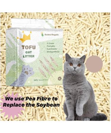 Beans Royale 2pcs Pack (6L x 2) Tofu Cat Litter Clumping Kitty Litter Flushable Dust Free Odor Control Low Tracking Vanilla - Buy Online on SooperMarket.com